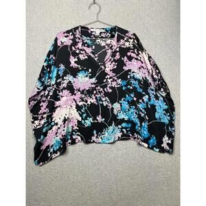 DVF Diane Von Furstenberg Kora Silk Blouse Tunic P / S Floral Daze Boho Luxury